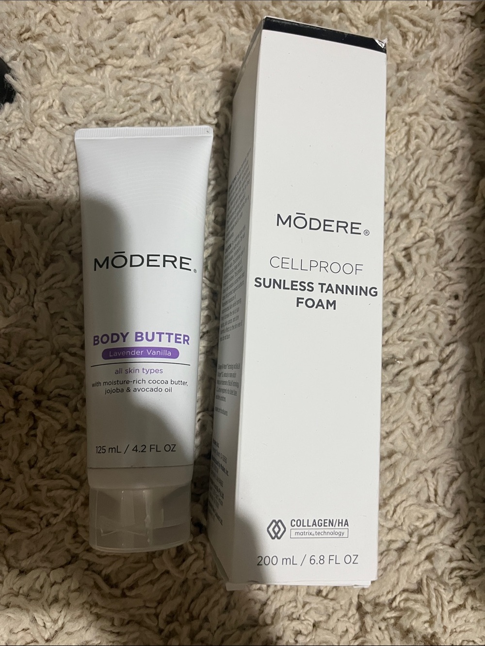 Modere Lavender Vanilla Body Butter - Tanning Foam Tube